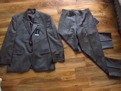 NWT- Mens CHAPS Ralph Lauren Brown Suit Size 42R & Pants 32 X 32- 100% Wool - Image 1 of 4