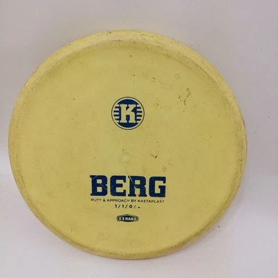 二手 Kastaplast K3 Hard Berg 174 克浅橙色金箔推杆高尔夫圆盘无墨水 — 第 1/4 张图片