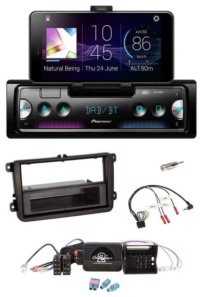 Pioneer USB Lenkrad Bluetooth DAB Autoradio für VW Amarok Beetle EOS Caddy Golf - Bild 1 von 4