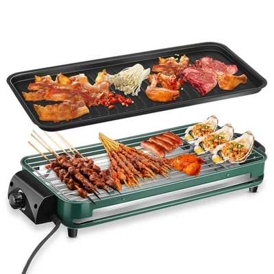 Tischgrill Elektrogrill 1500W Stufenlos Innengrill Tisch Grill Partygrill BBQ DE - Bild 1 von 4