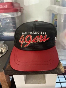 Cappellino in pelle NFL San Francisco 49ers OSFA Made in USA con chiusura a scatto - Foto 1 di 9
