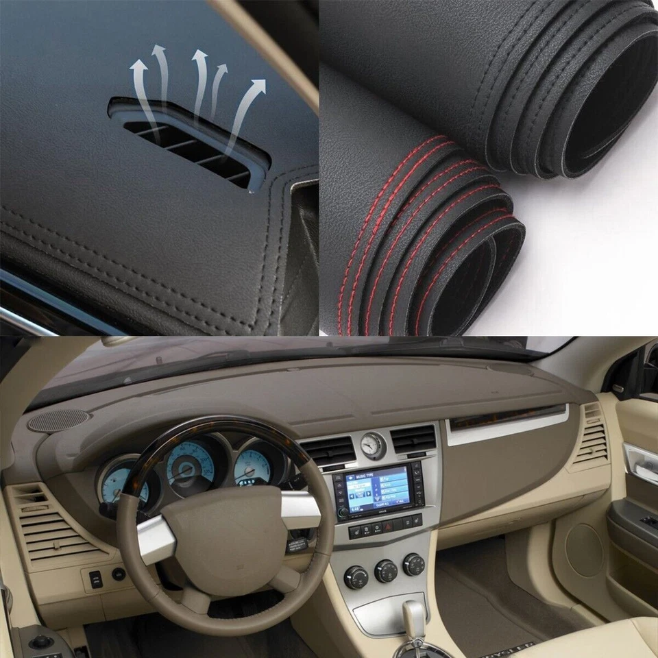 Leather Dash Mat Dashboard Cover Dashmat Pad Trim For Chrysler Sebring 2007-10 Foto 1 de 4