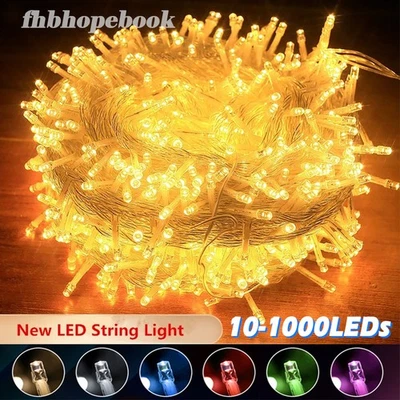 10M-100M LED Lichterkette Strom Weihnachtendeko Innen & Außen Party Beleuchtung - Bild 1 von 4