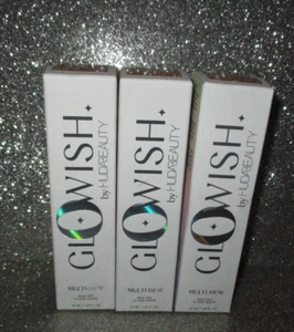 3 x GloWish by Huda Beauty MultiDew Skin Tint 07 Tan Light 1.35 oz NIB - Picture 1 of 2