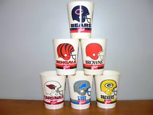 Lot of 6 Vintage 7-11 Big Gulp NFL Football Team Cups; Bears, Bengals, Browns+++ - Picture 1 of 5
