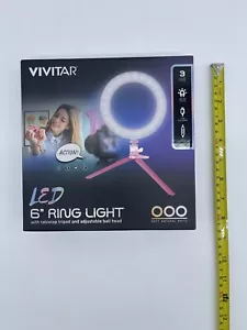 Vivitar 6" Ring Light With Table Top Trpod and adjustable ball head - Picture 1 of 2