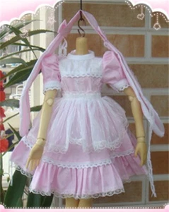 BJD 1/6 1/4 1/3 Puppenkleidung nur rosa Kleid für SD MSD YoSD Puppenkleidung - Bild 1 von 4