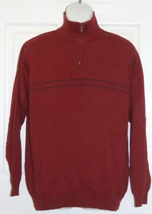Mens Arrow Burgundy Long Sleeve Sweater M - Picture 1 of 4