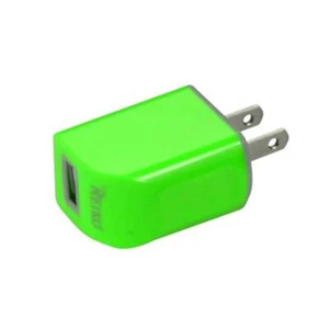 Reiko Micro USB 1 AMP Portable Micro Travel Adapter Charger with Cable in Green - Picture 1 of 4