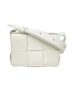 (SIN IMPUESTO ADUANERO) BOTTEGA VENETA Candy Cassette blanco bandolera bolso intrecciato - Imagen 1 de 13