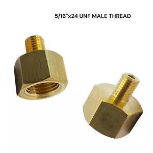 Adaptador de manómetro de presión de aceite reductor de rosca macho a hembra 5/16UNF enchufe de sumidero de latón - Imagen 1 de 1