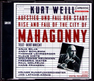 Kurt WEILL Aufstieg Und Fall Der Stadt Mahagonny 2CD Anja Silja JAN LATHAM KÖNIG - Picture 1 of 1