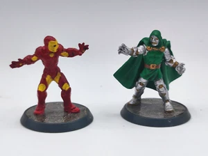 EROE vs CRIMINALE  IRON MAN vs DOTTOR DESTINO  2 figure statuine PVC MARVEL - Foto 1 di 5