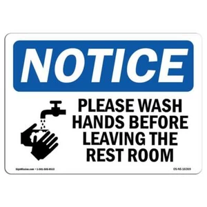 SignMission OS-NS-A-1218-L-16369 12 x 18 in. OSHA Notice Sign - Notice Please... - Picture 1 of 1
