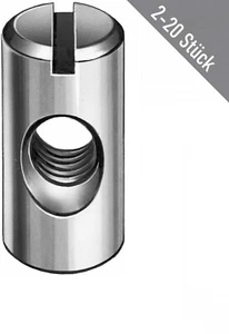 HMH Quermutter M6 & M8 Quermutterbolzen verzinkt Zylindermutter für Bett Möbel  - Bild 1 von 8