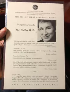 "The Robber Bride" von Margaret Atwood signiert versiegelt Franklin Library 1993 - Bild 1 von 5