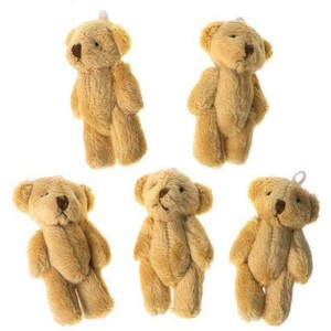 5PCS Kawaii Small Bears Plush Soft Toys Mini Dolls Pearl Teddy Velvet Bear Gifts