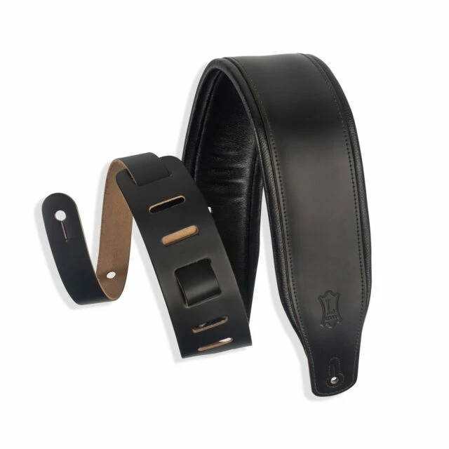 Levy’s M26PDBLK 3 inch Top Grain Leather Guitar Strap