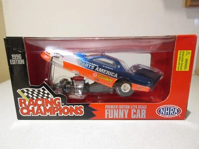 Nuevo coche divertido Gary Densham 1996 azul/blanco escala 1:24 NEC de Racing Champion Foto 1 de 3