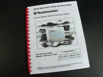 Toastmaster Bread Machine Manual Model 1196