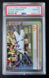 2019 Topps Chrome #42 George Springer Refractor PSA 10 Gem Mint - Picture 1 of 2