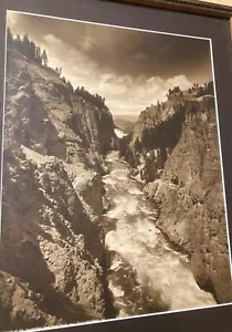 Albert Schlechten, CANYON OF THE YELLOWSTONE NEAR TOWER FALLS Wyoming c 1910 - Foto 1 di 10