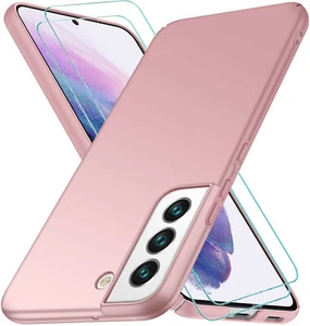 Coque Silicone Rose + 2 Verres Trempes Pour Samsung Galaxy S22 5G Little Boutik® - Photo 1 sur 4