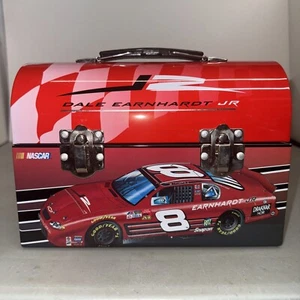 VINTAGE DALE EARNHARDT JR. METAL DOME LUNCH BOX NASCAR #8 - Picture 1 of 9