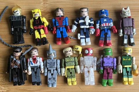 Marvel Minimates iron fist daredevil blade Ghost Rider Spider Man Lot of 12 Cover