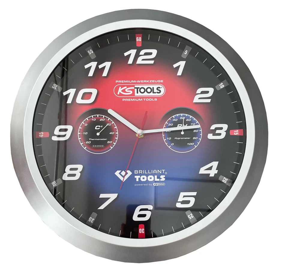 KS Tools Werkstatt Wanduhr Ø 400mm Brilliant Tools limitierte 2022 Edition - Bild 1 von 1