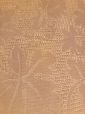 SUNSHINE YELLOW LEAF DAMASK.REMNANT PIECES DRAPERY UPHOLSTERY FABRIC - Image 1 of 3