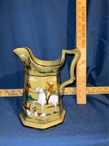 Brocca caccia alla volpe - Cecil Aldin Fallowfield Hunt 1909 antica Deldare Ware 48 oz - Foto 1 di 9