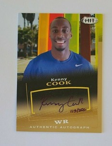 2015 SAGE HIT Kenny Cook Gardner-Webb Kansas City Chiefs 113/250 - Auto Gold