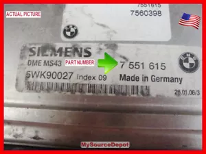 2006,BMW X5, DME,ECM,Engine Computer Control Module,12147551615,7551615 - Bild 1 von 4
