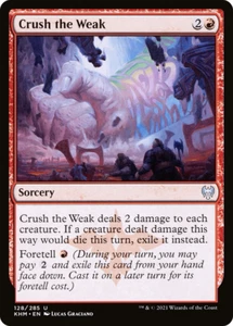 CRUSH THE WEAK X 4 N/M- KALDHEIM MAGIC THE GATHERING - Picture 1 of 1
