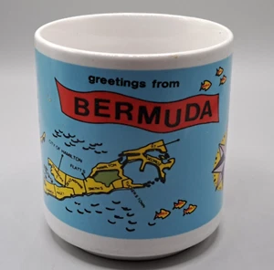 VTG Bermuda Souvenir Mug Coffee Tea Cup Risque Mermaid Ocean  - Picture 1 of 11