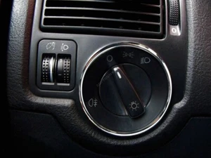 Per VW Golf mk4 97-06 Anillo de interruptor de luz de aluminio pulido 1 pieza - Picture 1 of 6