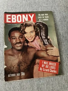 vtg Ebony Magazine Oct 1951 JOE LOUIS EZZARD CHARLES Jehovah's Witnesses LGBTQ - Picture 1 of 8