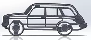 Lada VAZ 2102 Riva Ausstecher Cuter Form Ausstechform Knete Salzteig - Bild 1 von 3