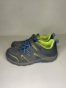 Merrell Trail Chaser Hiking Shoes Sneakers Size 6.5 M Gray Lime Green Blue - Picture 1 of 8