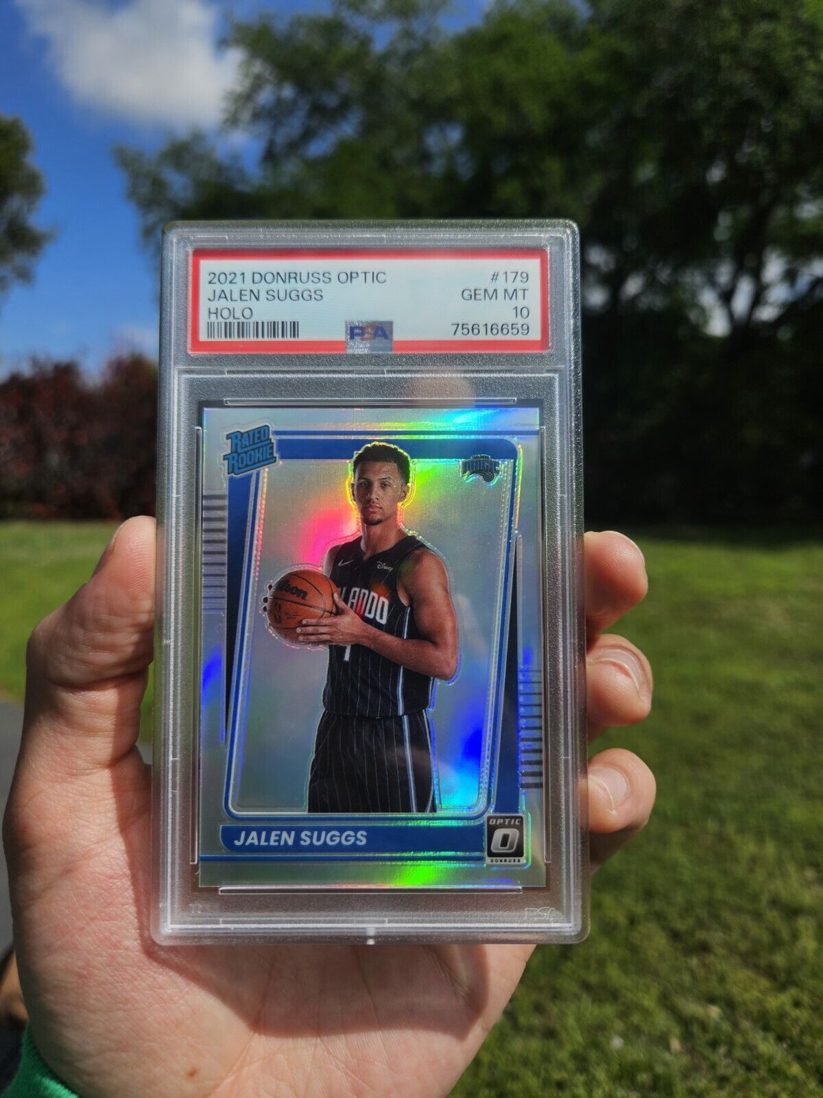 2021-22 Donruss Optic Jalen Suggs Rated Rookie Holo RC #179 PSA 10 Magic 💎