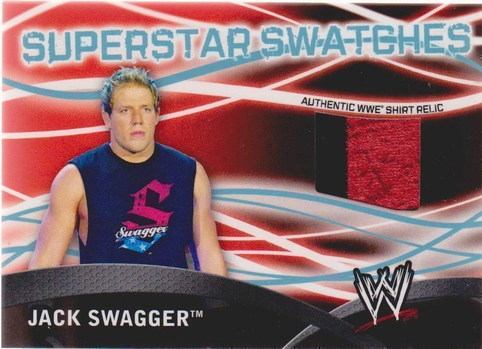 2011 TOPPS WWE JACK SWAGGER 2-COLOR SUPERSTAR SWATCHES - Image 1 of 1