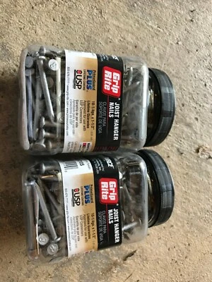 430 Pcs. Grip Rite Joist Hanger Nails 10-1/4 ga X 1-1/2" Barbed Shank JHPG11210S Foto 1 de 3