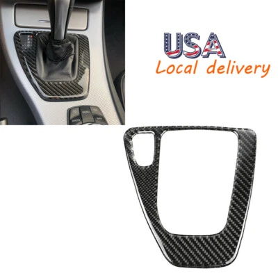 1 pieza para BMW 325i 328i 330i E90 fibra de carbono transmisión consola embellecedor interior Foto 1 de 4