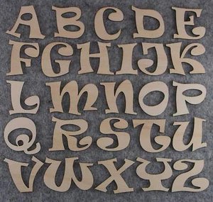 Set alfabeto font Ravie 3 mm o 6 mm compensato lettere maiuscole A-Z 26 caratteri - Foto 1 di 1