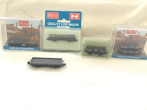 PECO N GAUGE JOB LOT OF 5x VARIOUS GREY LMS & OTHER GREY VANS / WAGONS - Picture 1 of 2