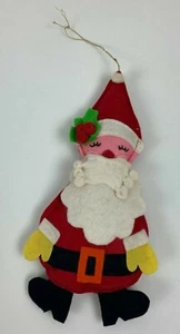 Christbaumschmuck Filz Weihnachtsmann 9,5" Ziel Urlaub Geschenkanhänger Neu ohne Etikett - Bild 1 von 3