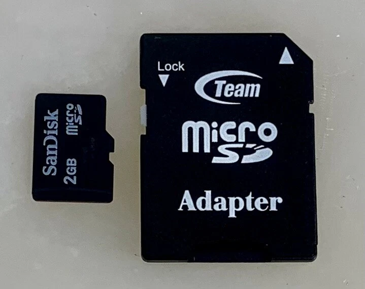 Sandisk Micro Sd 2GB Memory Card + Team MicroSD Adapter #30 - Image 1 of 1