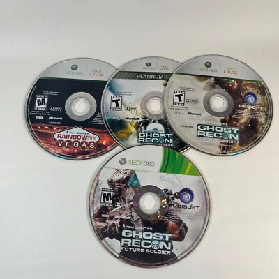 Tom Clancy Xbox 360 Ghost Recon Advanced Warfighter Rainbow шесть лот из 4 дисков - Изображение 1 из 4