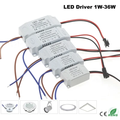 LED Driver power supply 1-36W 300mA AC-DC Transformator Constant current Adapter - Bild 1 von 2